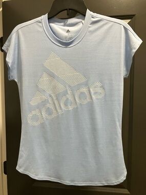 adidas Light Blue Logo Shirt